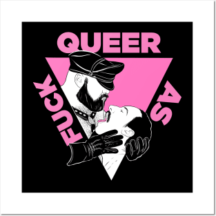 Queer AF - pink Posters and Art